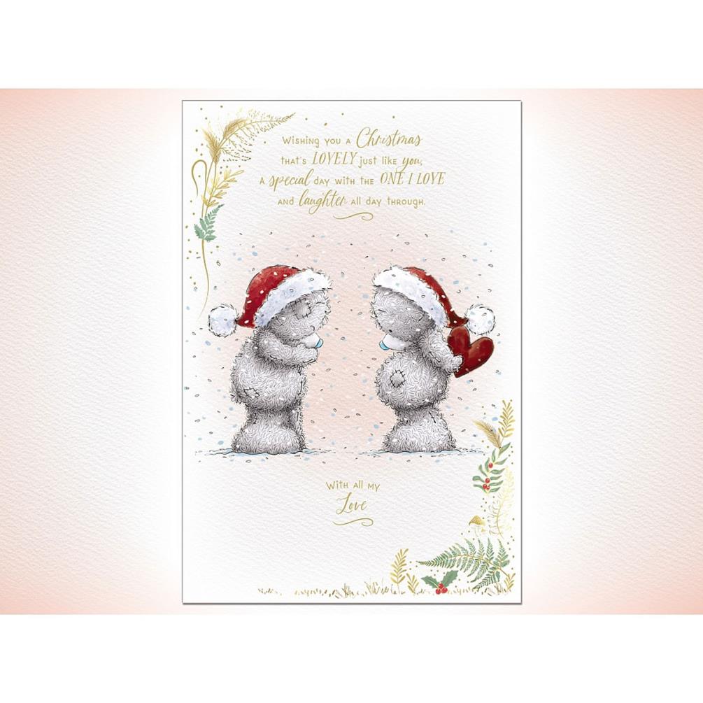 One I Love Me to You Bear Handmade Christmas Card Extra Image 1